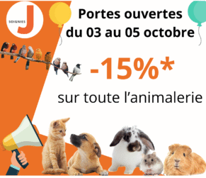 3 4 5 octobre 2025. Weekend fruitiers et -15% sur l'animalerie chez Jardiland Soignies