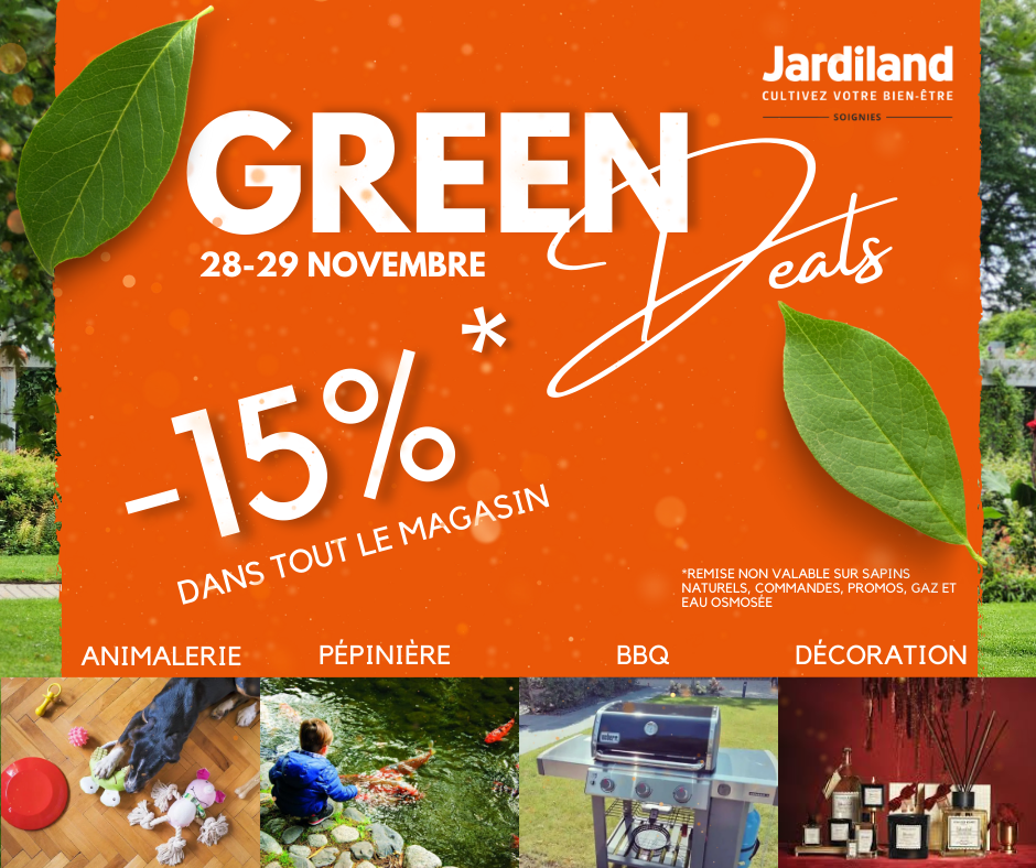 Black Firday, ce sont les Green Deals chez Jardiland les 28 et 29 novembre 2025